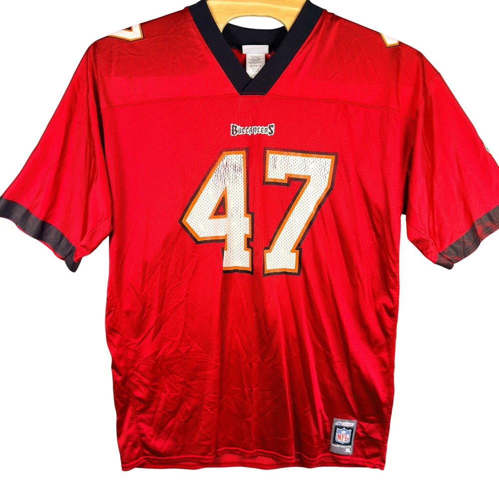 VINTAGE Reebok John Lynch Tampa Bay Buccaneers Jersey Mens XL Red NFL Football